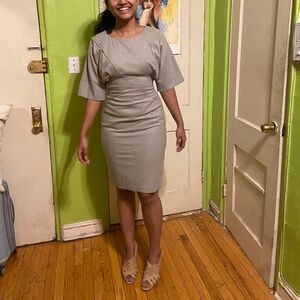 Understated Femininity in a Classic Wool Dress
